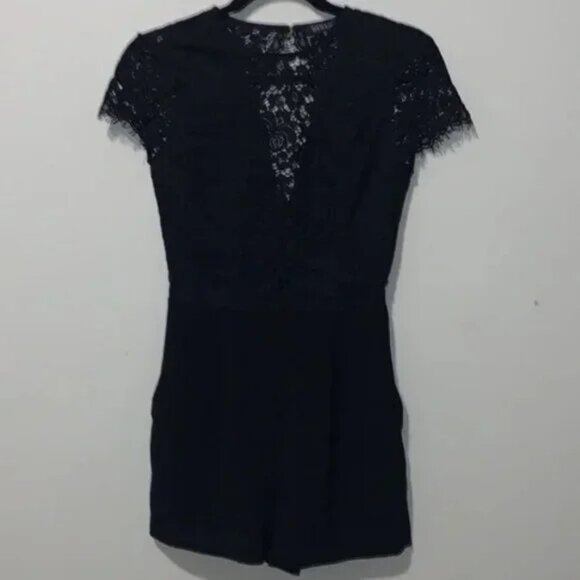 Dynamite Open Back Lace Romper - Picture 1 of 4